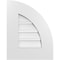Ekena Millwork Quarter Round Top Right Surface Mount PVC Gable Vent w/ 3-1/2"W x 1"P Standard Frame, 14"W x 18"H GVPQR14X1801SF - alternate 1